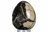 Septarian Dragon Egg Geode - Sparkly Black Crystals #336442-2